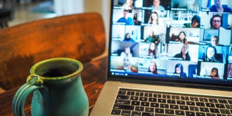 Virtual meeting on a computer